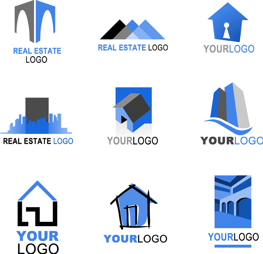 free vector Real estate logo template vector